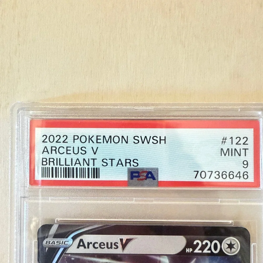 2022 Pokemon Card #122 Arceus V PSA 9 Sword & Shield Brilliant Stars SWSH